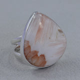 Pink Scolecite Silver Ring