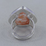 Pink Scolecite Silver Ring