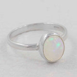 Ethiopian Opal Gemstone 925 Sterling Silver Ring