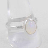 Ethiopian Opal Gemstone 925 Sterling Silver Ring