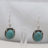 Tibetan Turquoise Silver Earrings