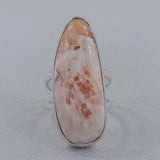 Pink Scolecite Silver Ring