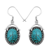 Tibetan Turquoise Silver Earrings