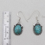 Tibetan Turquoise Silver Earrings