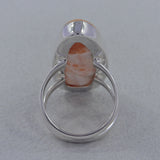 Pink Scolecite Silver Ring