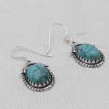 Tibetan Turquoise Silver Earrings