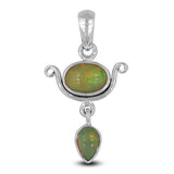 Rainbow Moonstone 925 Sterling Silver Pendant