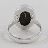 925 Silver Fordite Jasper Plain Ring