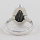 925 Silver Fordite Gemstone Plain Ring