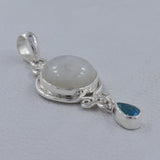 925 Sterling Silver Rainbow Moonstone Pendants