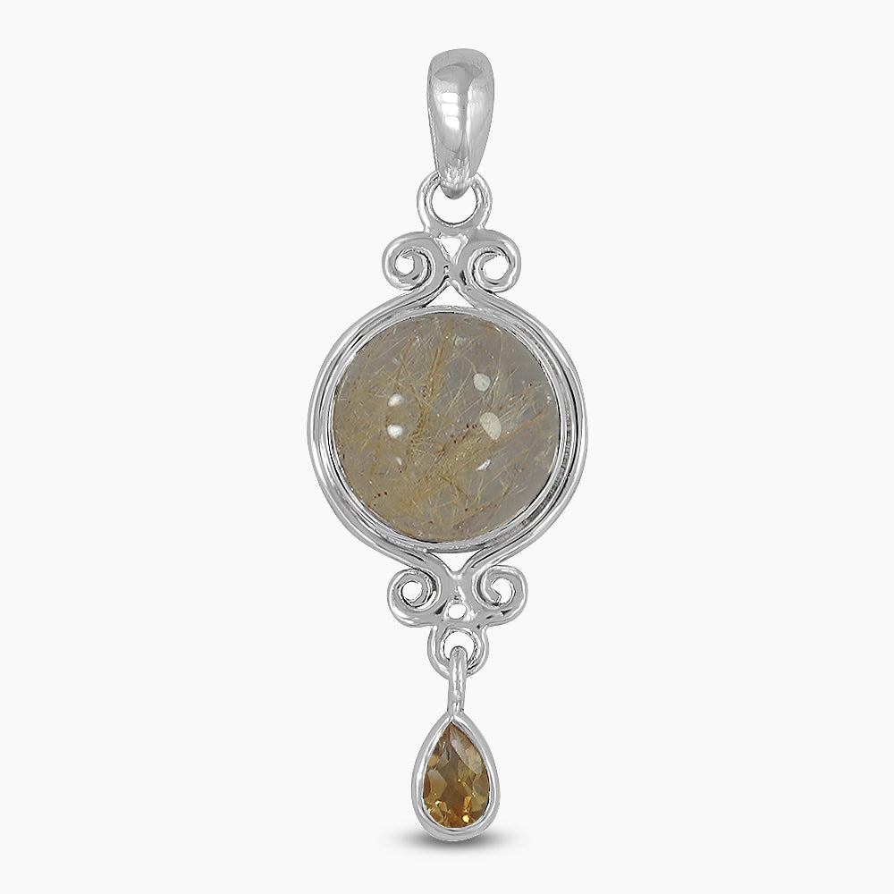925 Sterling Silver Tiger Eye Pendants