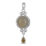 925 Sterling Silver Tiger Eye Pendant