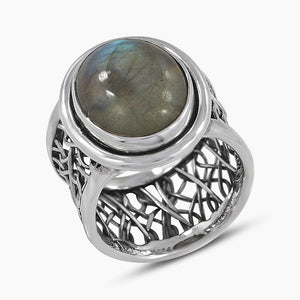 925 Sterling Silver Labradorite Rings