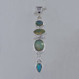 925 Sterling Silver Ethiopian Opal Pendant