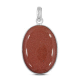 925 Sterling Silver Red Sun Sitara Pendant