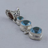 Blue Topaz 925 Sterling Silver Pendant