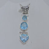 Blue Topaz 925 Sterling Silver Pendant