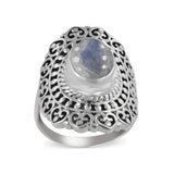 Larimar Gemstone 925 Sterling Silver Ring