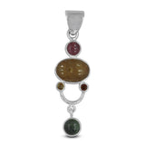 Multi Tourmaline Gemstone Pendant