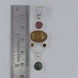 Multi Tourmaline Gemstone Pendant