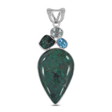 925 Sterling Silver Chrysocolla Pendant