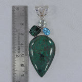 925 Sterling Silver Chrysocolla Pendant