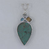 925 Sterling Silver Chrysocolla Pendant