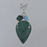 925 Sterling Silver Chrysocolla Pendant