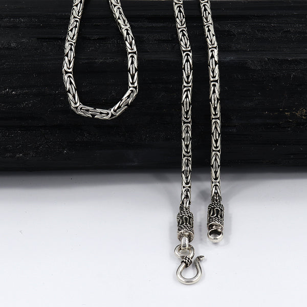 925 Silver Byzantine Chain Necklace 18