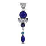 Lapis Lazuli Gemstone Silver Pendant