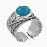 925 Sterling Silver Larimar Rings