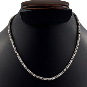 925 Silver Byzantine Chain Necklace 18