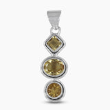 925 Sterling Silver Citrine Pendants