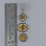 925 Sterling Silver Citrine Pendant