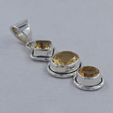 Citrine Gemstone 925 Sterling Silver Pendant