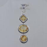 Citrine Gemstone 925 Sterling Silver Pendant