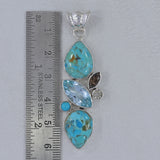 925 Sterling Silver Arizona Turquoise Pendant