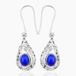 Lapis Lazuli Silver Earrings