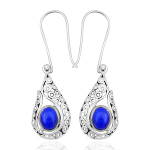 Lapis Lazuli Silver Earrings