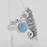 Rainbow Moonstone Silver Ring