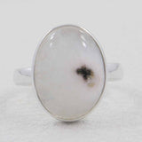 Solar Ice Quartz Silver Ring