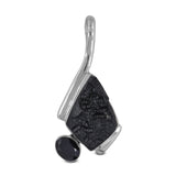 Tektite, Black Onyx 925 Sterling Silver Pendant