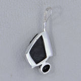 925 Silver Tektite & Black Onyx Pendant