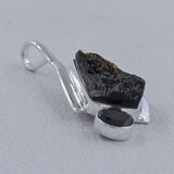 Tektite, Black Onyx 925 Sterling Silver Pendant