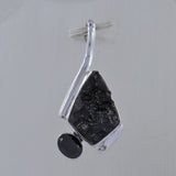 Tektite, Black Onyx 925 Sterling Silver Pendant