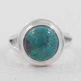 Natural Chrysocolla  Silver Ring