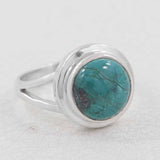 Natural Chrysocolla  Silver Ring