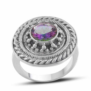 925 Sterling Silver Mystic Quartz Rings