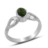 Natural Tourmaline Silver Ring