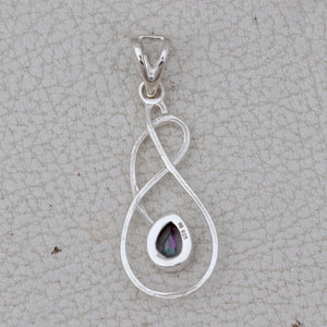 925 Sterling Silver Mystic Quartz Pendants